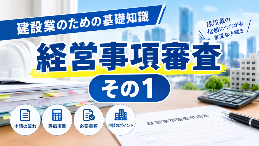 【経営事項審査 その１】公共工事入札へのはじめの一歩