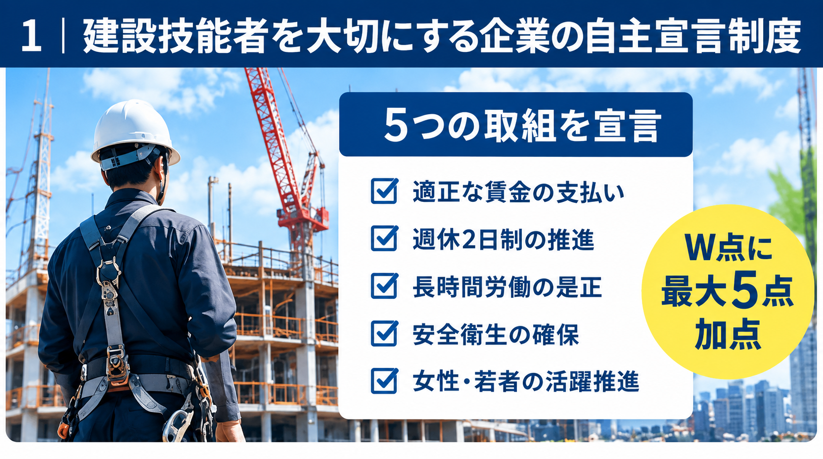 建設技能者を大切にする企業の自主宣言制度