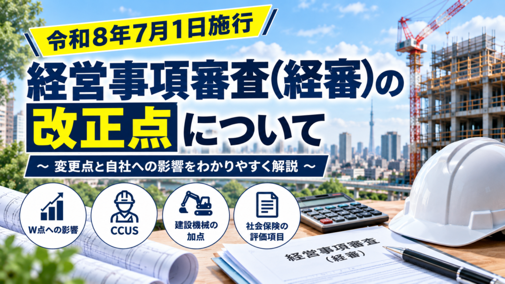 【令和8年7月1日施行】経営事項審査（経審）の改正点について